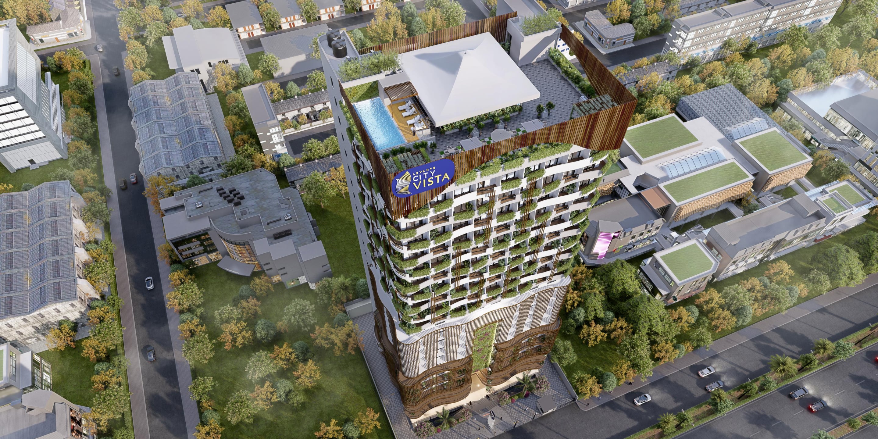 levante city vista building upper angle shot